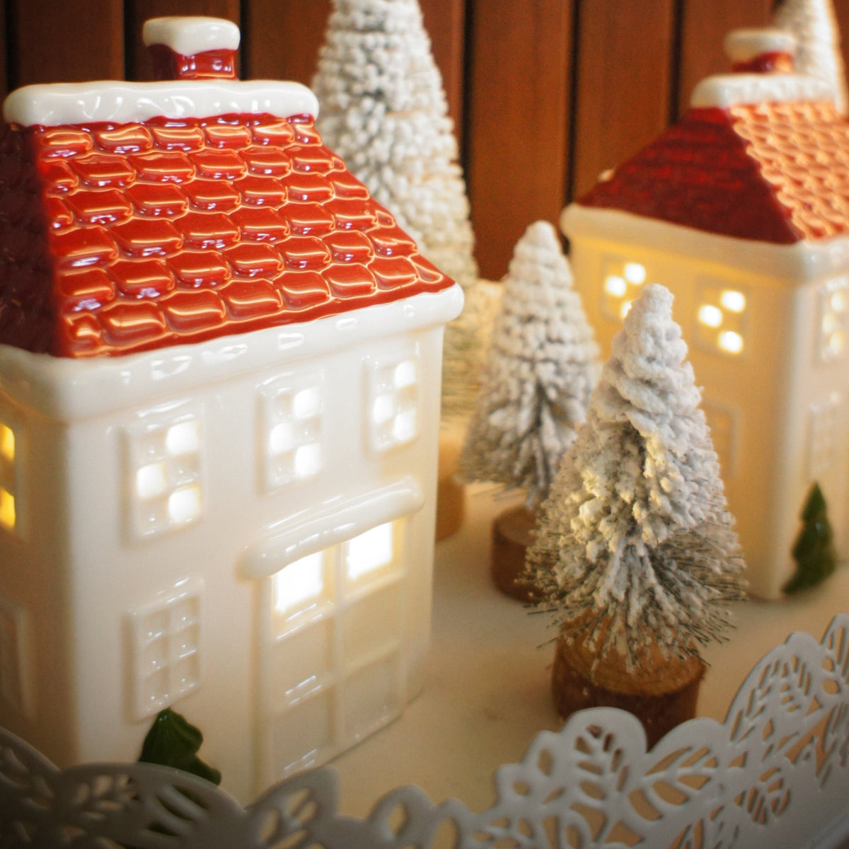 Festive Red Roof Cottage
