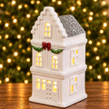 Scandi Christmas House with garland details