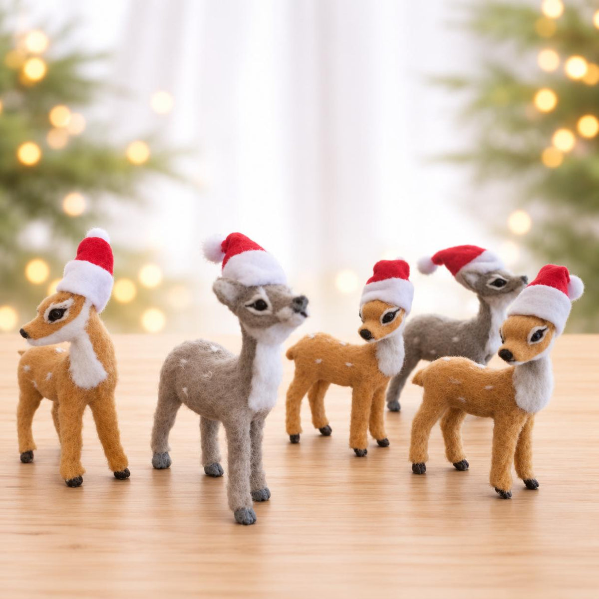 Reindeer With Santa Hat