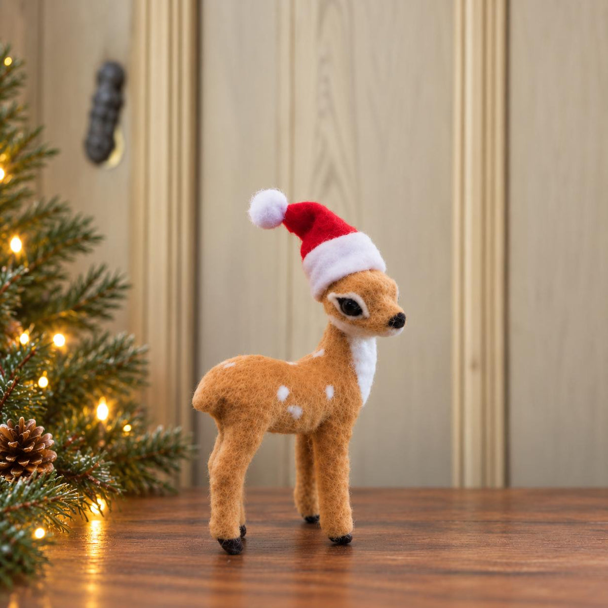 Reindeer With Santa Hat