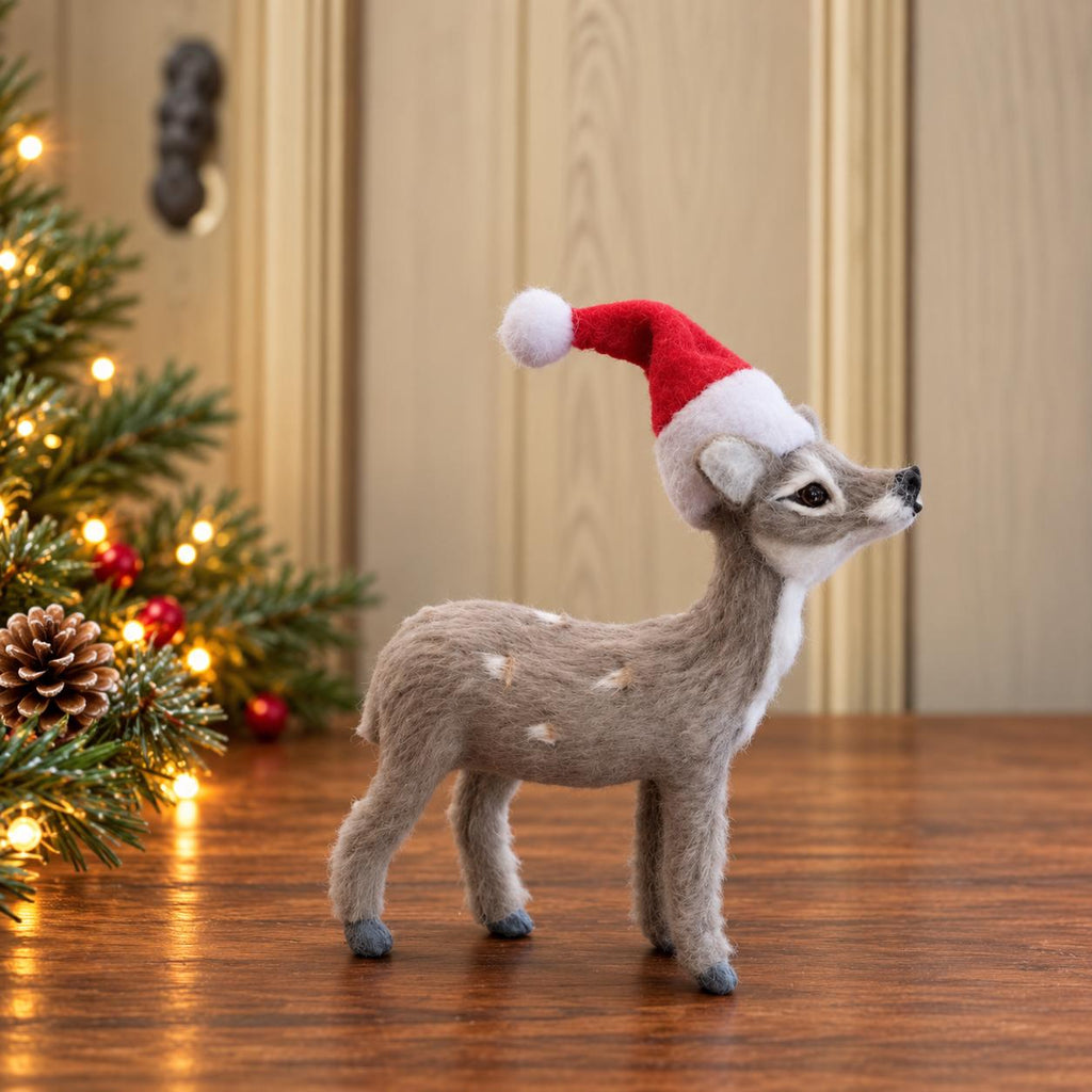 Reindeer With Santa Hat