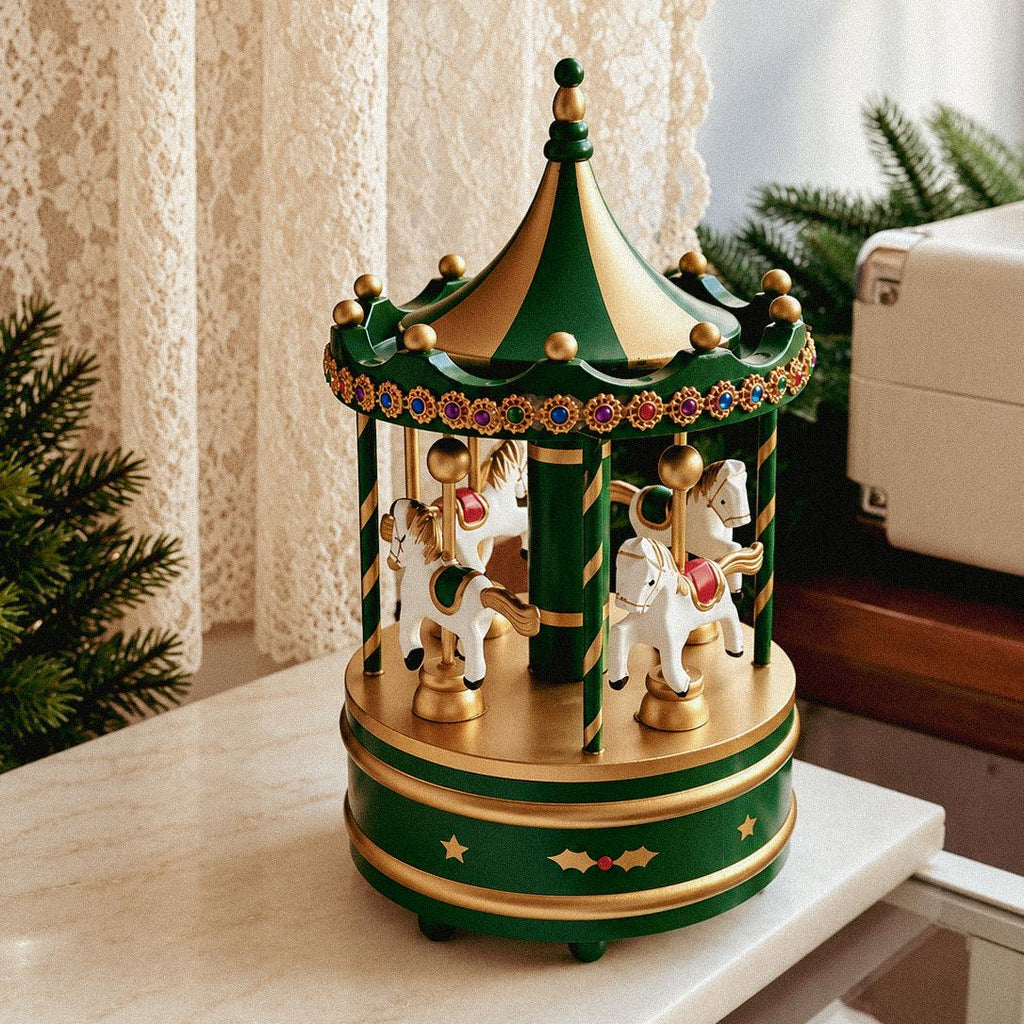 Evergreen Carousel Music Box