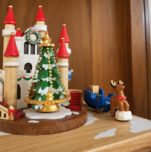 Christmas castle music box