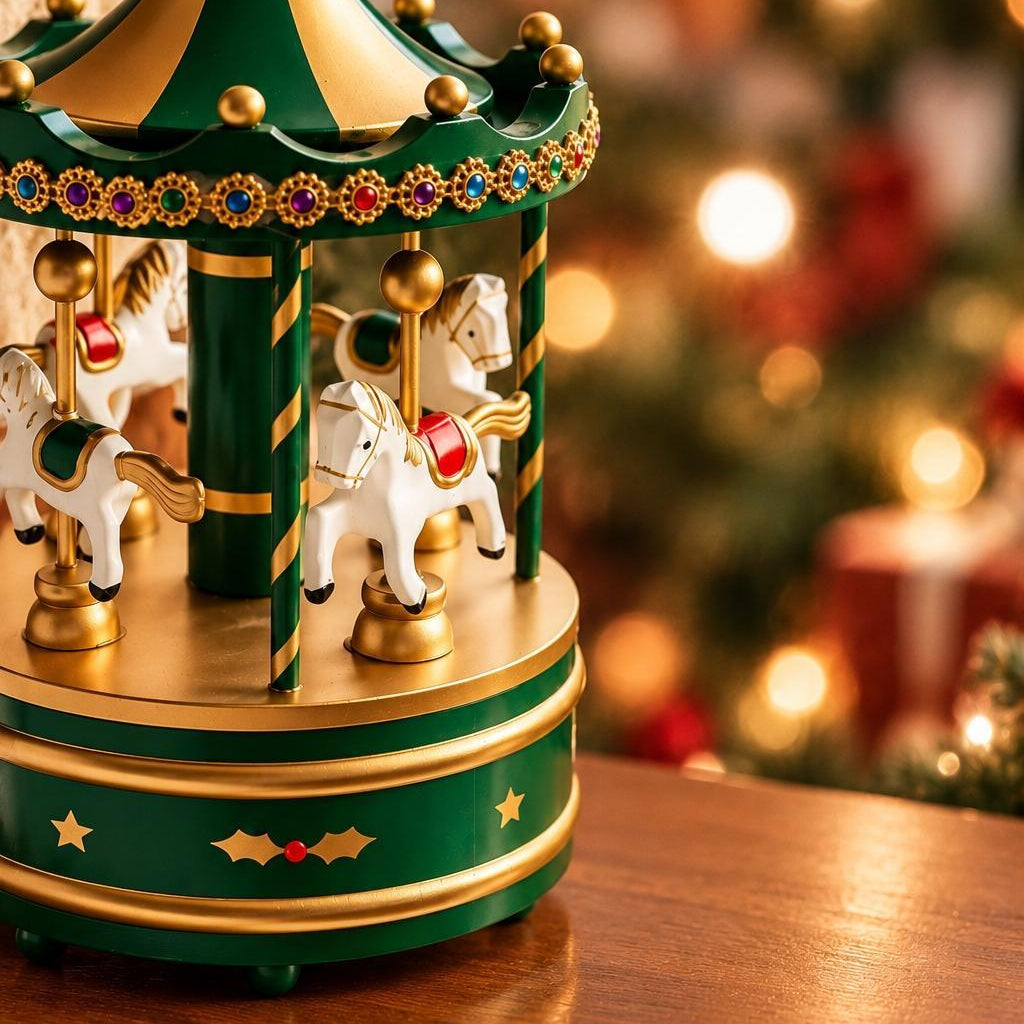Evergreen Carousel Music Box