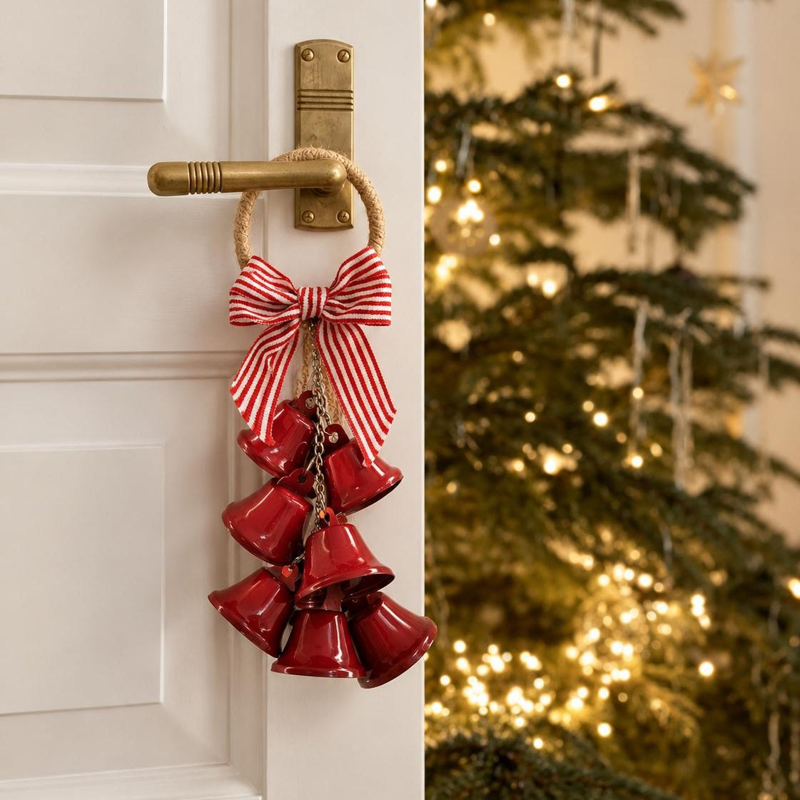 Red Christmas Bell Door Hanging