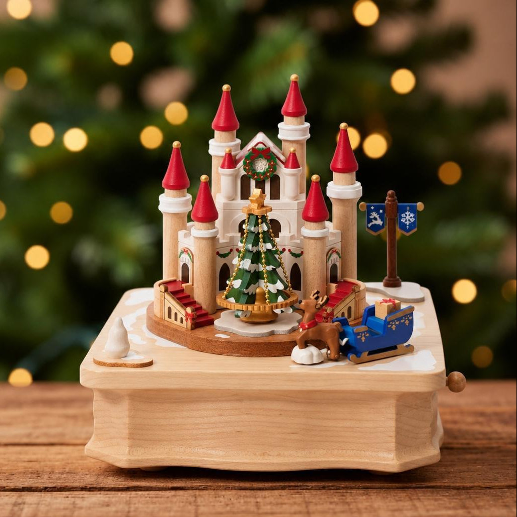 Christmas castle music box
